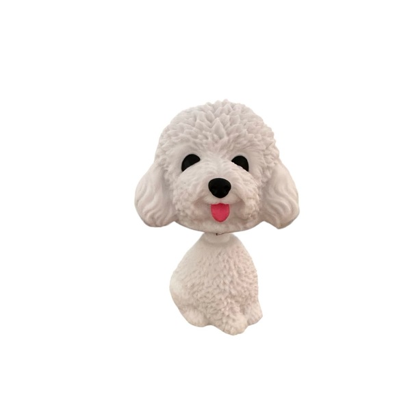 White Dog Car Statue/Figurine Bobble Head New in Packaging - Picture 11 of 13